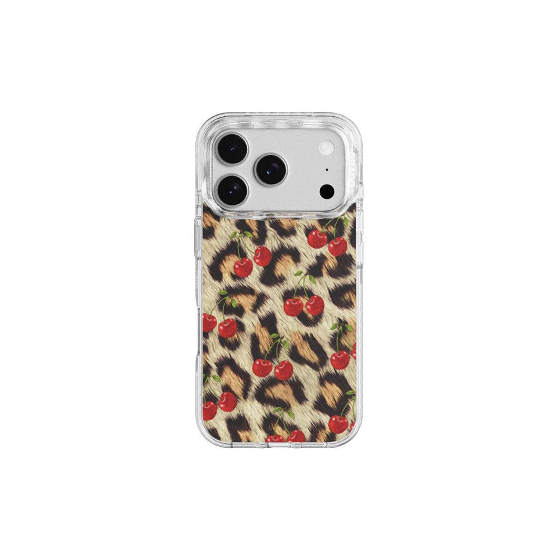그래그 프레임 패턴 케이스 클리어 - 와일드 체리(GRAGG MAGSAFE LAYERS FRAME CASE CLEAR - WILD CHERRY)