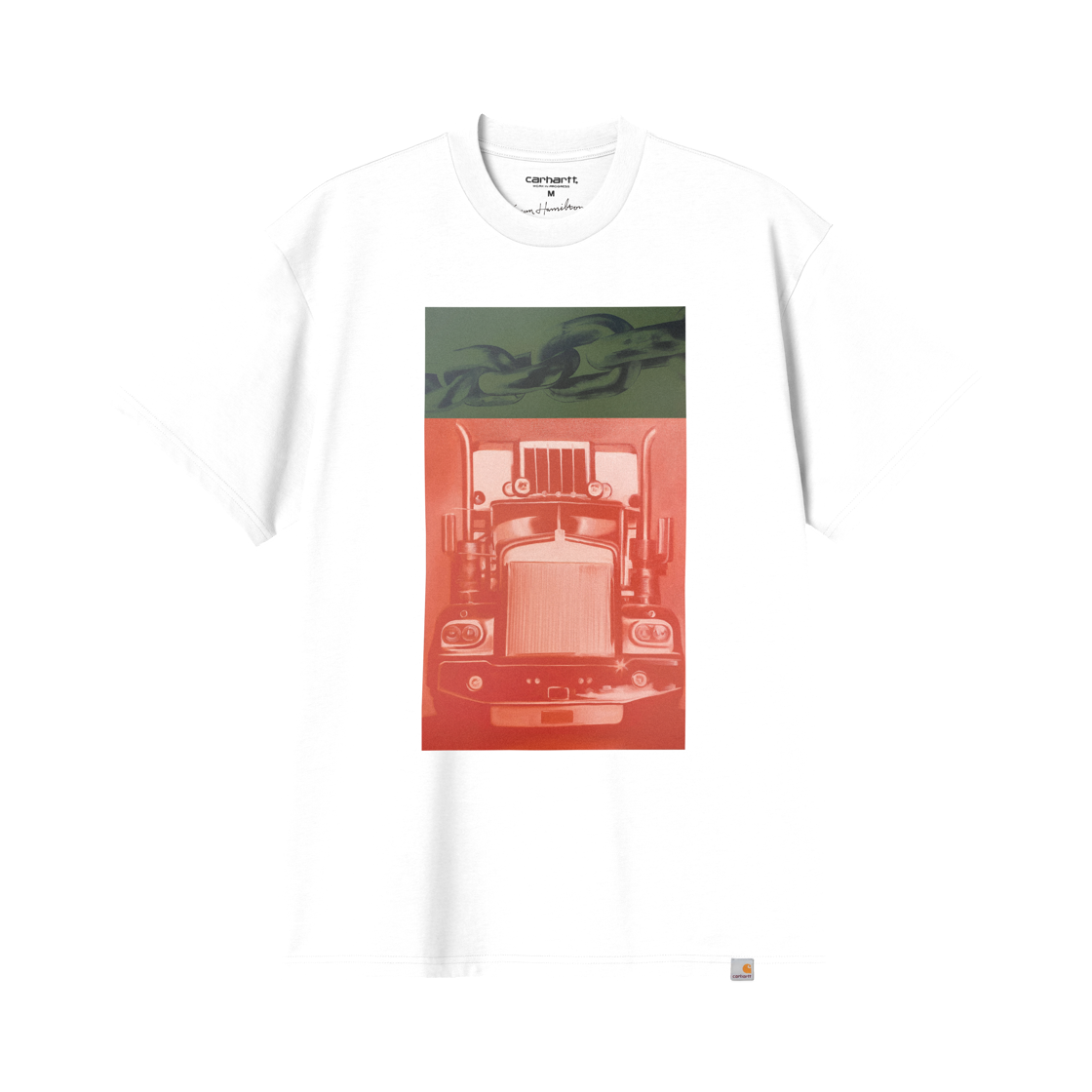 칼하트 WIP 숏슬리브 션 해밀턴 01 티셔츠 화이트(Carhartt WIP S/S Sean Hamilton 01 T-Shirt White)