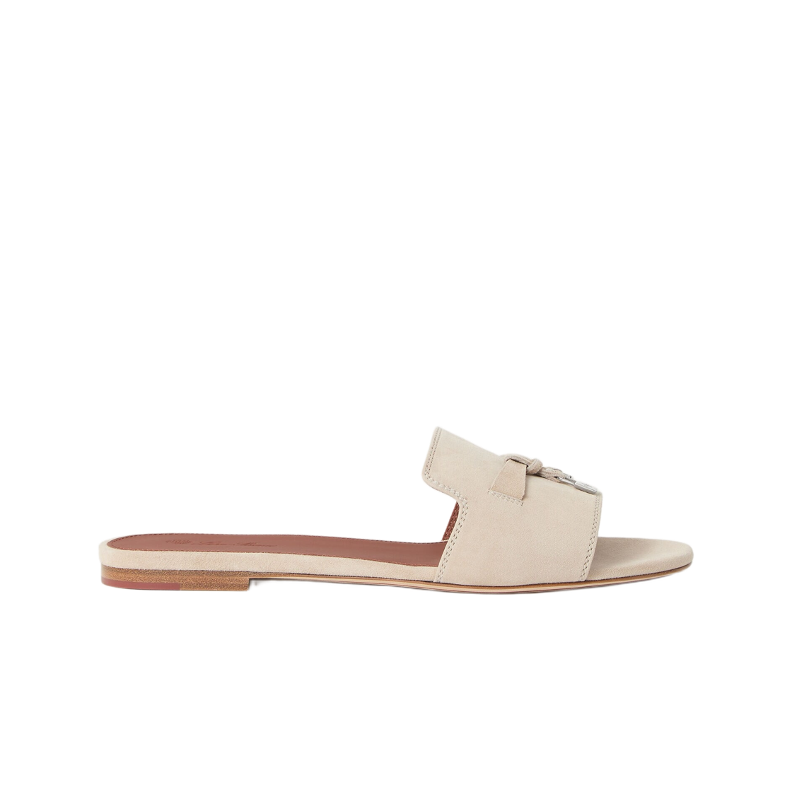 (W) 로로 피아나 썸머 참 스웨이드 샌들 컬러 로 캐시미어((W) Loro Piana Summer Charms Suede Sandal Colour Raw Cashmere) - 1