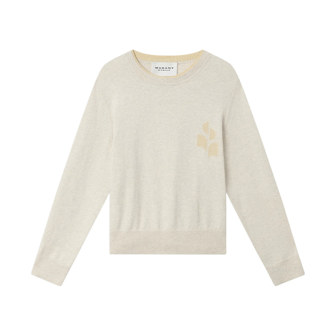 PU0858FA-D1L16E-LGLY (W) Isabel Marant Lanta Knit Light Grey Light Yellow - 26SS