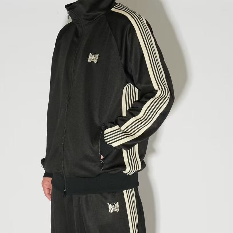 Needles x Studious Poly Smooth Track Jacket Black 착용 스타일