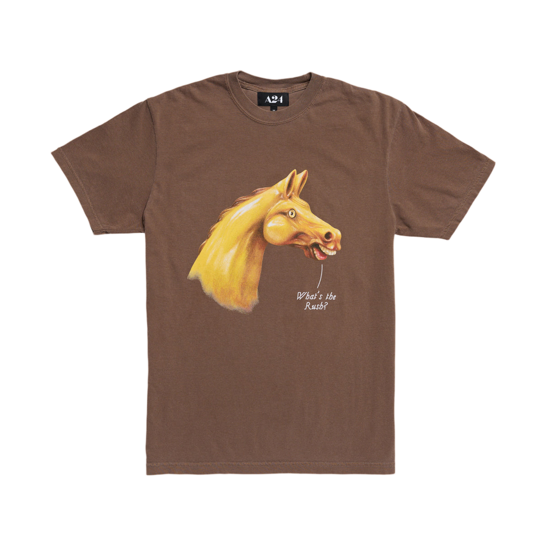 A24 위 리브 인 타임 캐러셀 홀스 티셔츠 브라운(A24 We Live In Time Carousel Horse T-Shirt Brown)