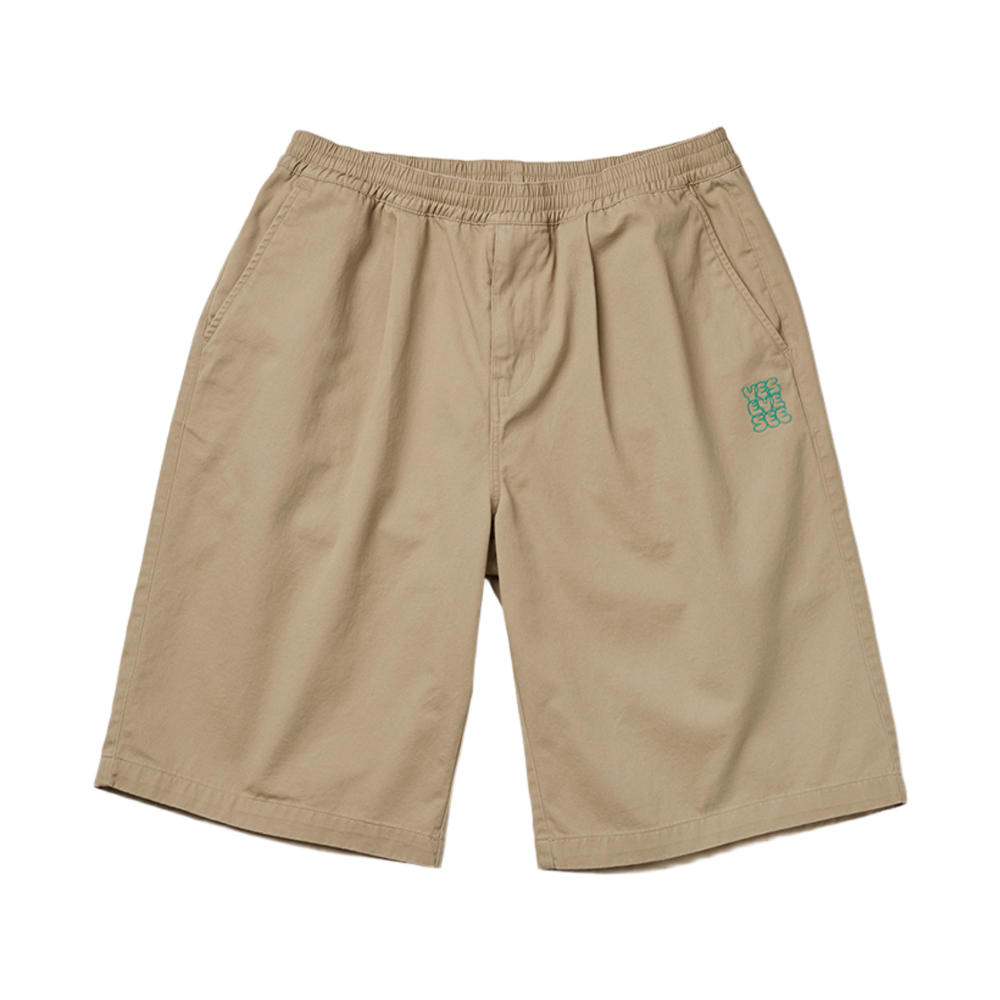 [더블적립]예스아이씨 씨 로고 와이드 쇼츠 베이지([더블적립]YESEYESEE C Logo Wide Shorts Beige)