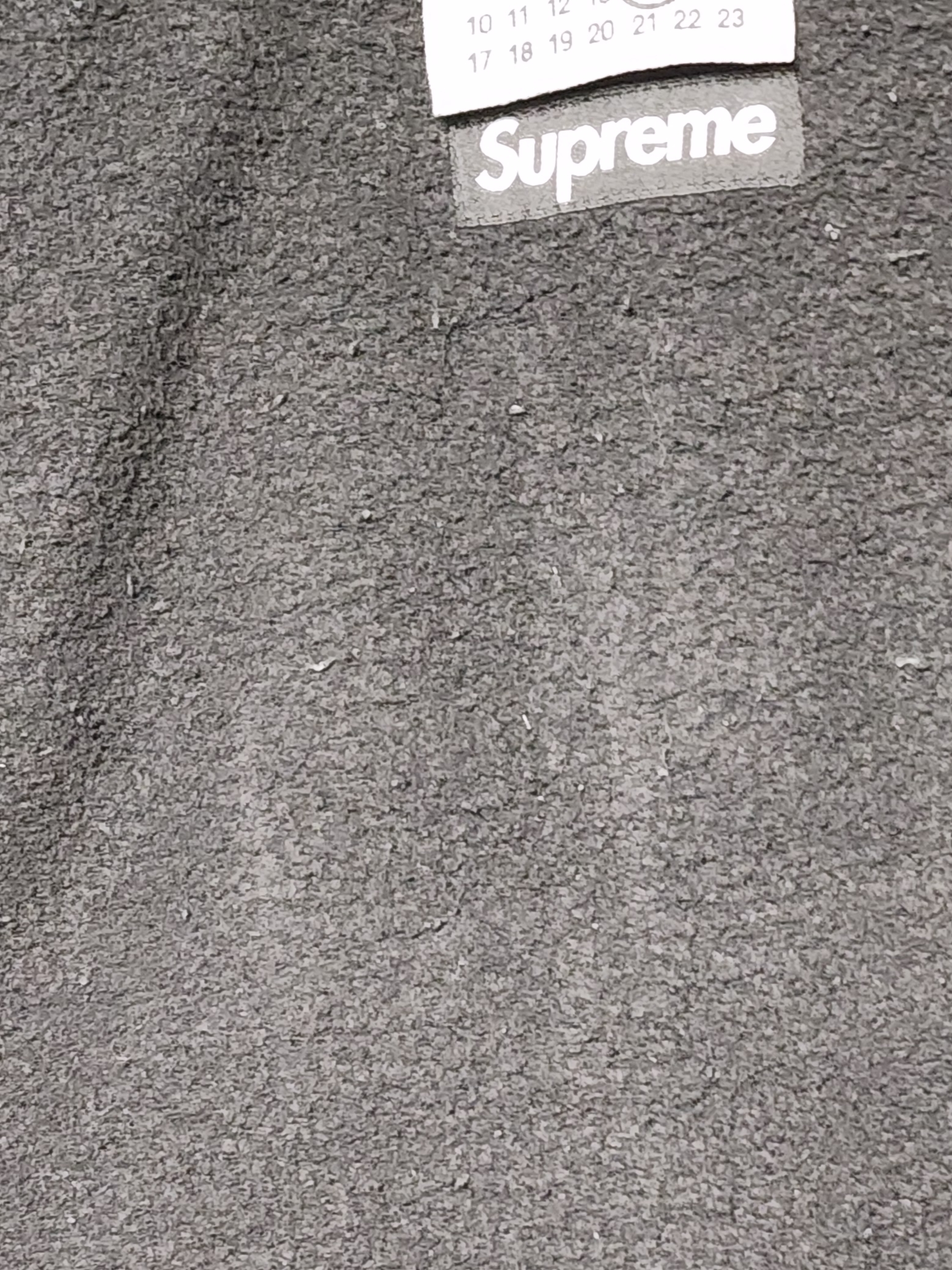 Supreme x MM6 Maison Margiela Box Logo Zip Up Hooded Sweatshirt Black - 26SS, Supreme x MM6 Maison Margiela Split 6-Panel Black - 26SS 착용 스타일 - 4