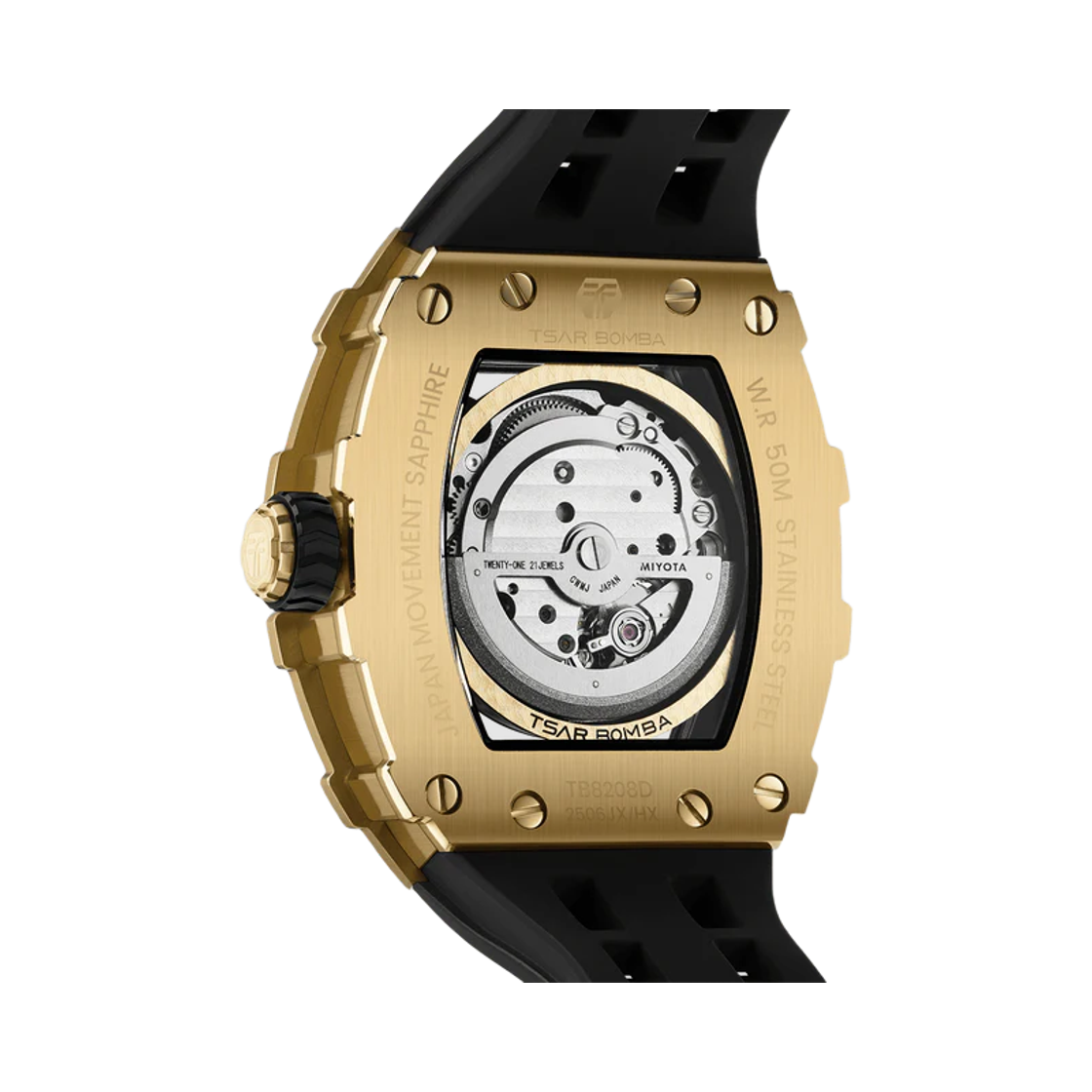 차르봄바 엘리멘탈 지르코니아 큐빅 오토매틱 워치 TB8208D-13 블랙 2(Tsar Bomba Elemental Zirconia -Cubic Automatic TB8208D-13 Black 2) - 2