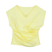Murmure Coco Shirring T-Shirt Lemon