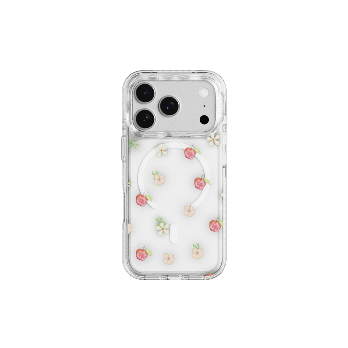 그래그 프레임 패턴 케이스 클리어 - 블룸 애플(GRAGG MAGSAFE LAYERS FRAME CASE CLEAR - BLOOM APPLE)