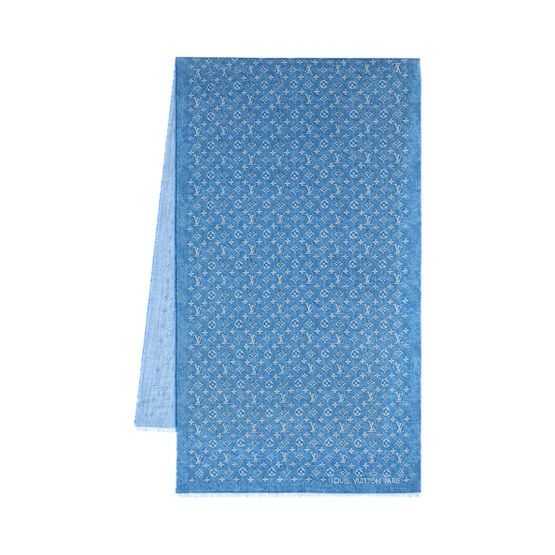 M98113 (W) Louis Vuitton LV Denim Stole Denim Blue