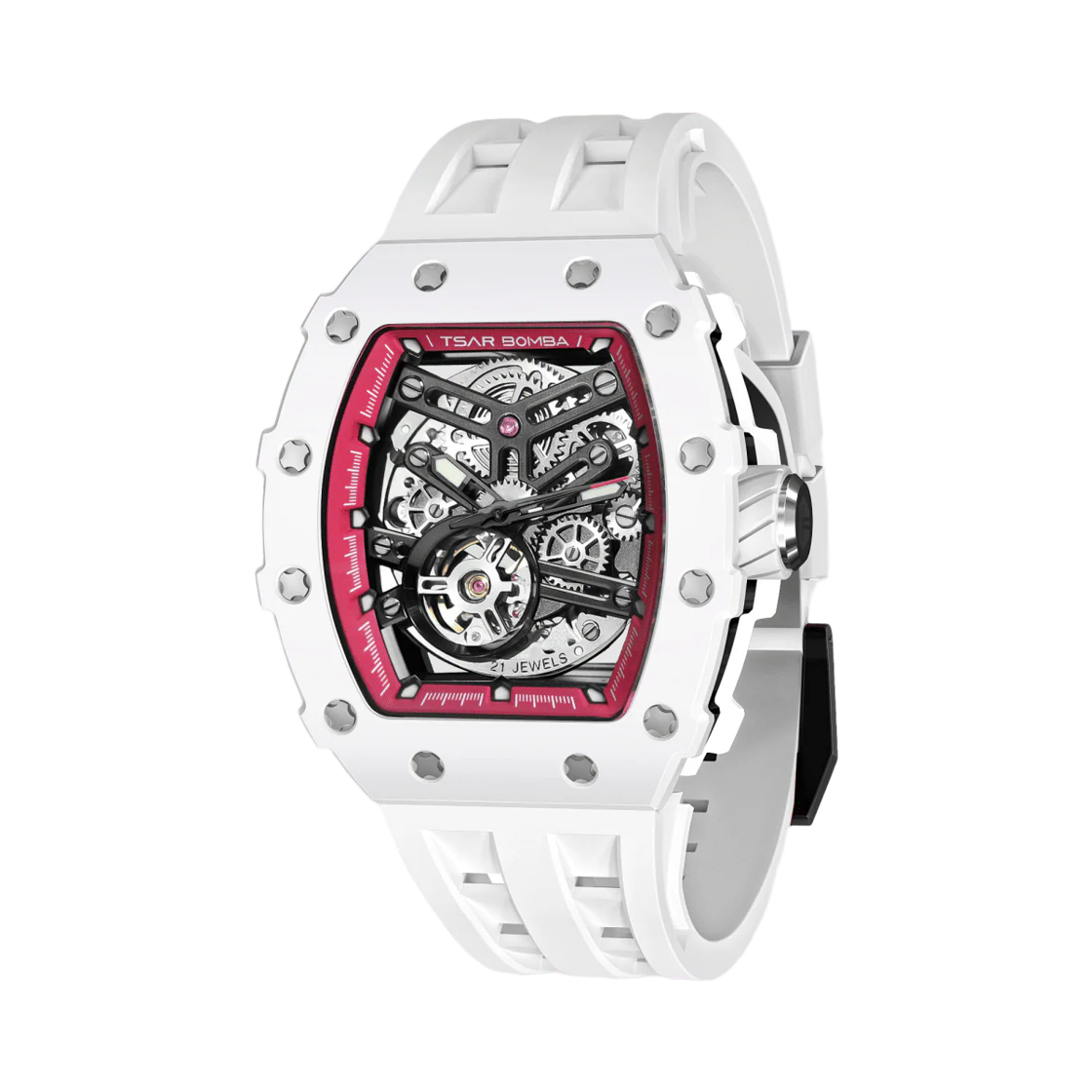 차르봄바 엘리멘탈 세라믹 오토매틱 TB8208C 화이트 레드(Tsar Bomba Elemental Ceramic Automatic TB8208C-08 White Red) - 1