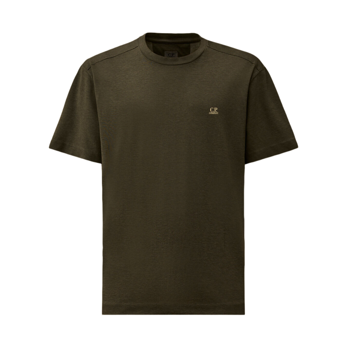 20CMTS192A110643P921 C.P. Company 20/1 Jersey Plated Logo T-Shirt Gunmetal Grey - 26SS