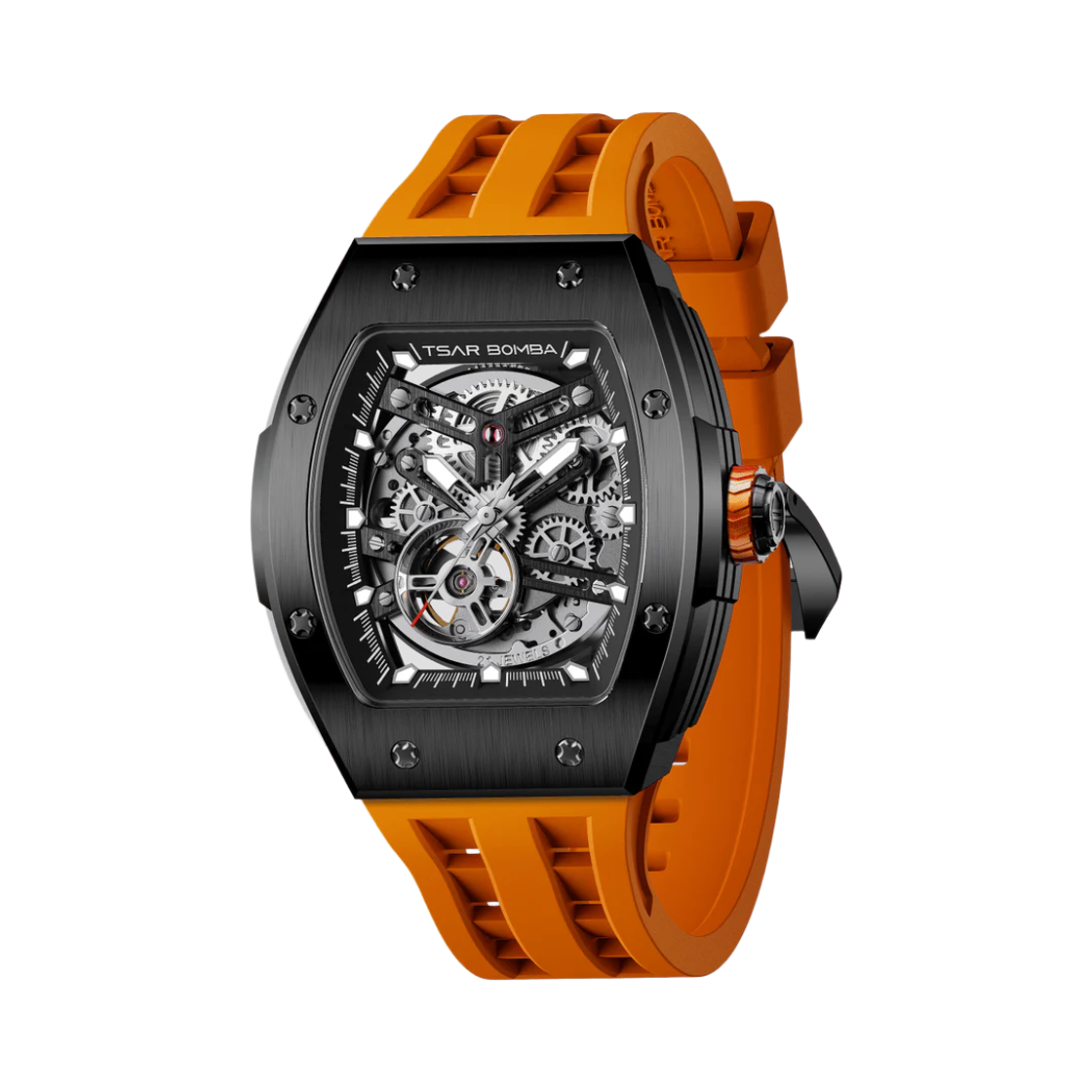 차르봄바 엘리멘탈 오토매틱 워치 TB8228A 블랙 오렌지(Tsar Bomba Elemental Automatic Watch TB8228A Black Orange)