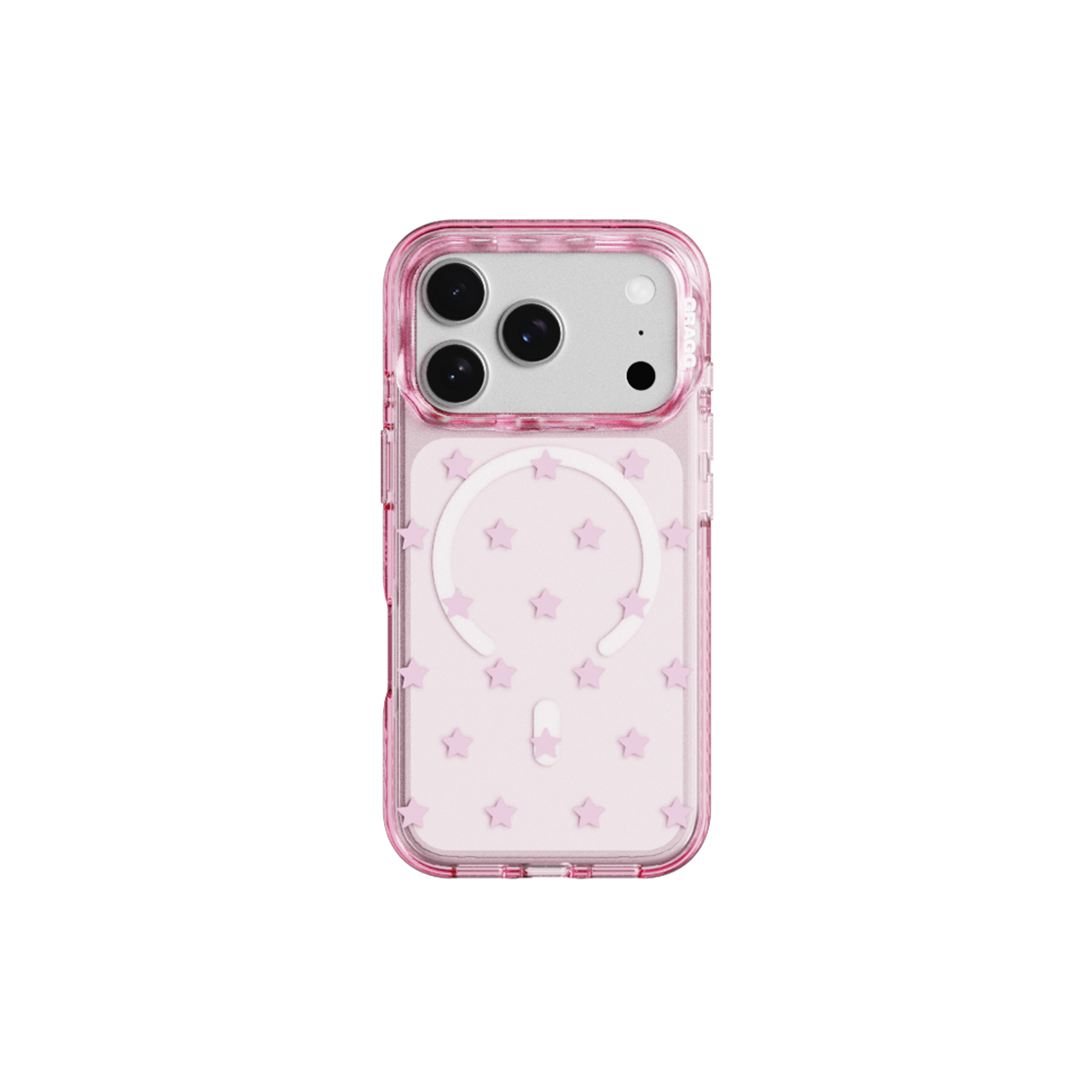 그래그 프레임 패턴 케이스 클리어 핑크 - 도트 필드 스타(GRAGG MAGSAFE LAYERS FRAME CASE CLEAR PINK - DOT FIELD STAR)
