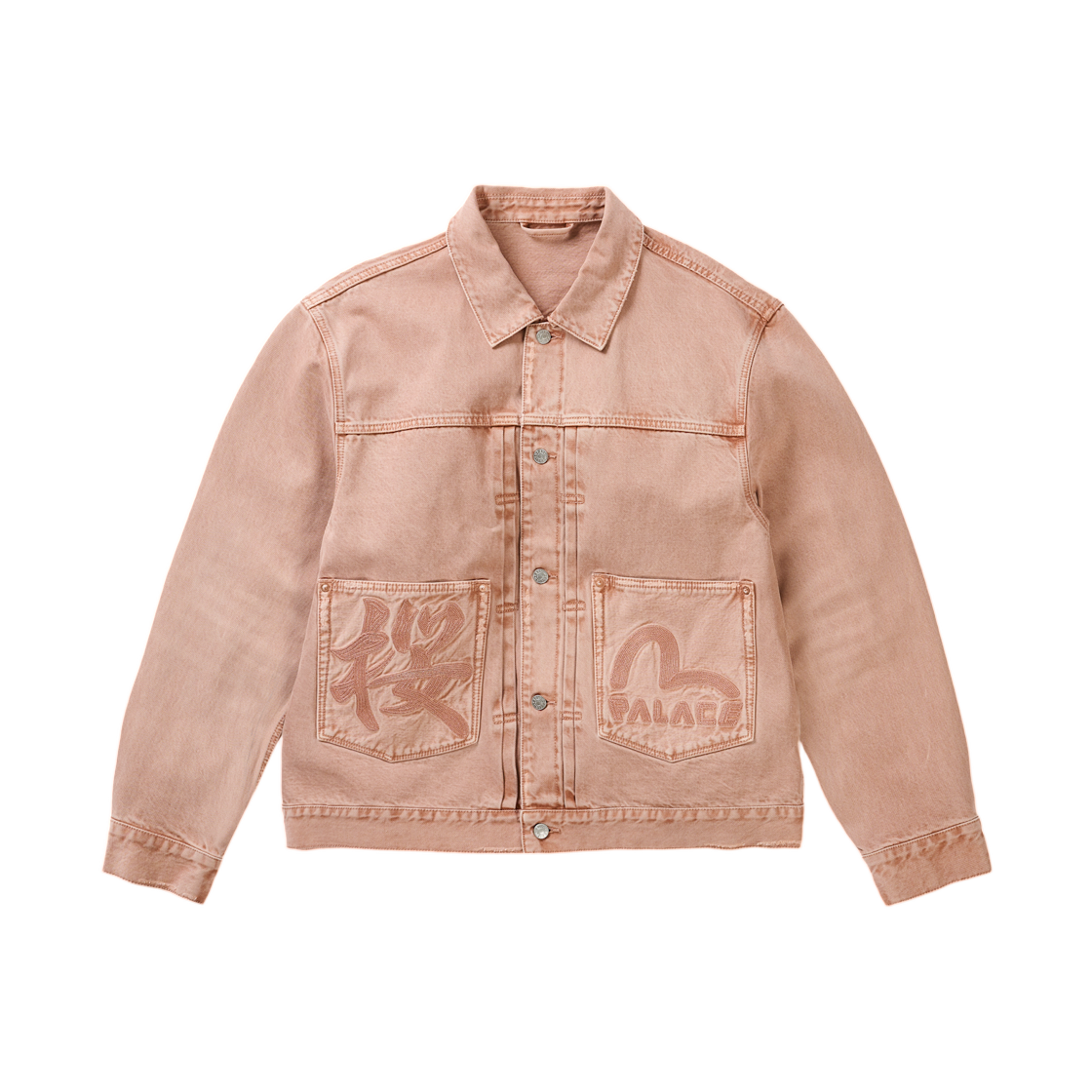팔라스 x 에비수 타입 2 데님 자켓 핑크 워시 - 26SS(Palace x Evisu Type 2 Denim Jacket Pink Wash - 26SS)