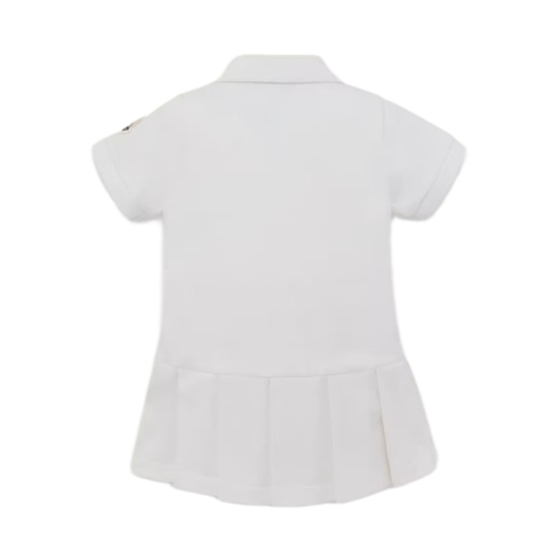 (키즈) 몽클레르 코튼 피케 폴로 셔츠 드레스 화이트 - 26SS((Kids) Moncler Cotton Piquet Polo Shirt Dress White - 26SS) - 2