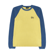Stussy Basic Stussy Thermal 2 Tone LS T-Shirt Yellow