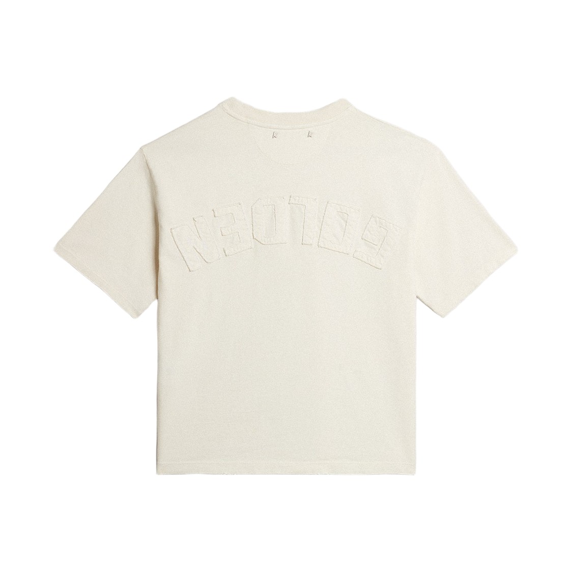 (W) 골든구스 저지 캡슐 리버스 로고 온 더 백 티셔츠 에이지드 화이트((W) Golden Goose Jersey Capsule Reverse Logo On The Back T-Shirt Aged White)