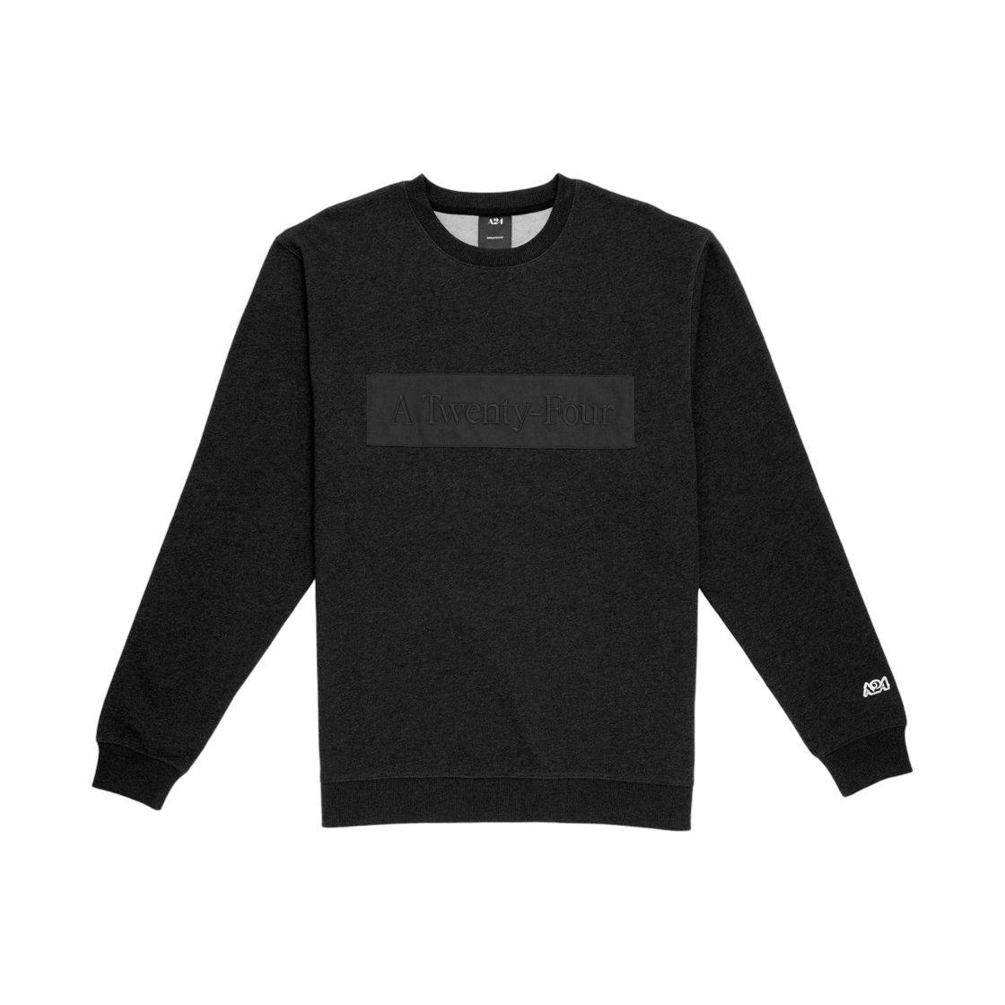 A24 다크 어 트웬티포 패치 크루 블랙(A24 Dark A Twenty-Four Patch Crew Black) - 1