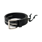 Our Legacy Zipped Belt Malleable Black Bull Hide