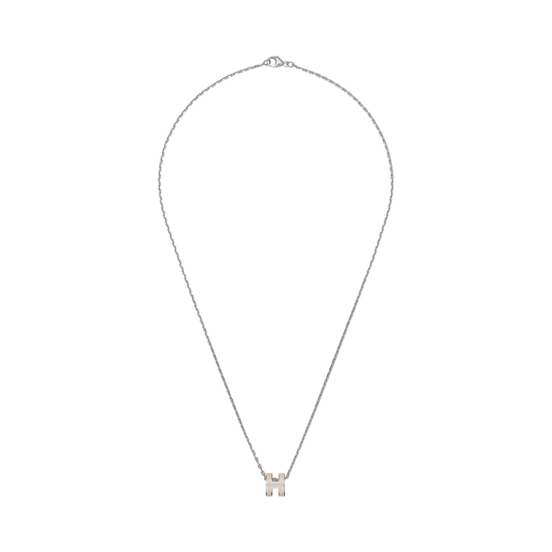 (W) 에르메스 미니 팝아슈 펜던트 팔라듐 하드웨어 & 마롱 글라세((W) Hermes Mini Pop H Pendant Palladium & Marron Glace)