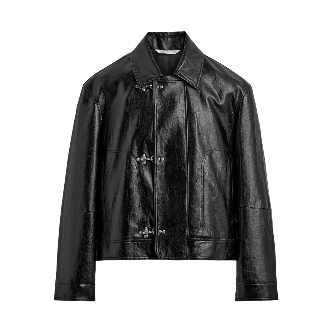 자라 페이크 레더 토글 자켓 블랙(Zara Fake Leather Toggle Jacket Black)