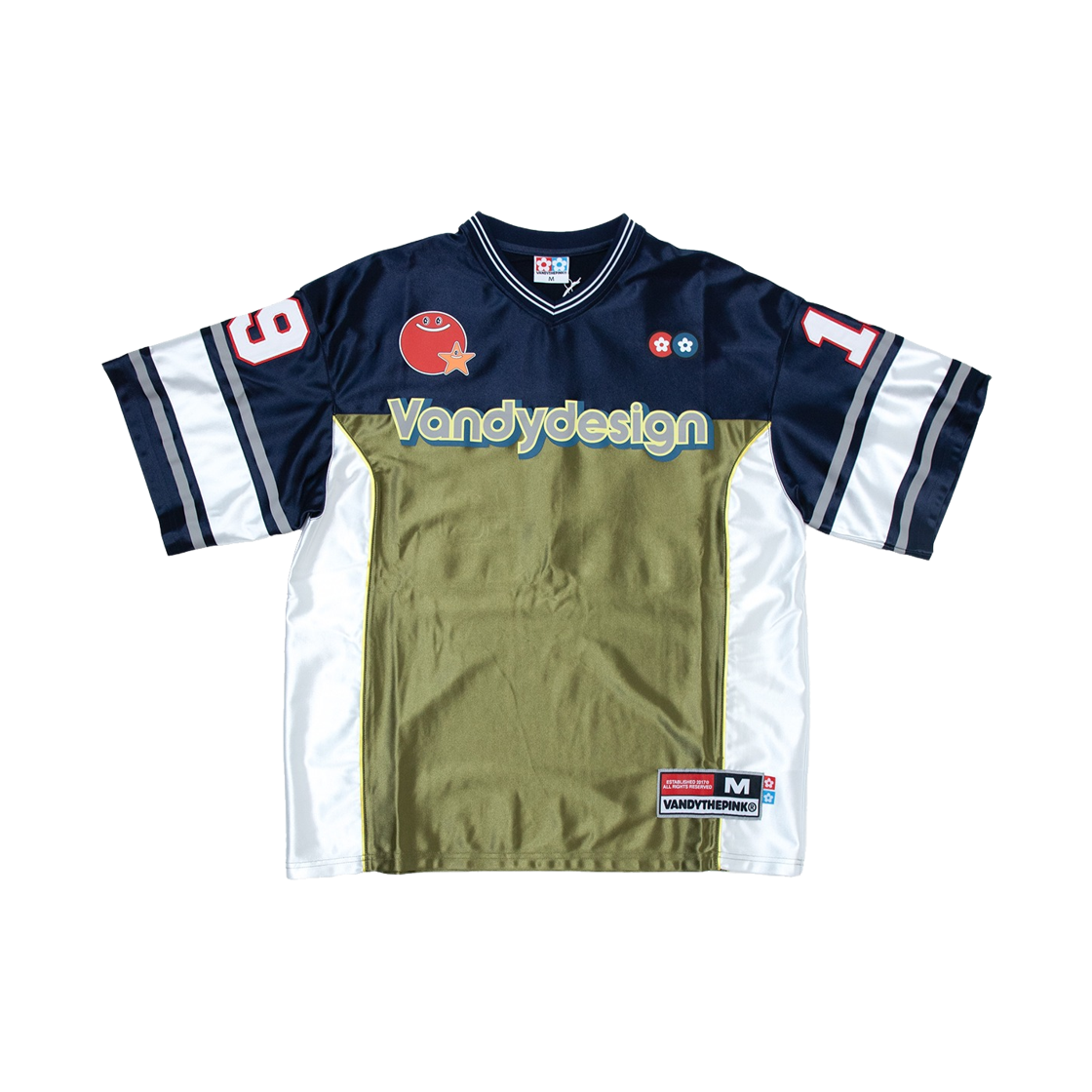 반디 더 핑크 FM 디자인 풋볼 저지 올리브 네이비(Vandy The Pink FM Design Football Jersey Olive Navy)