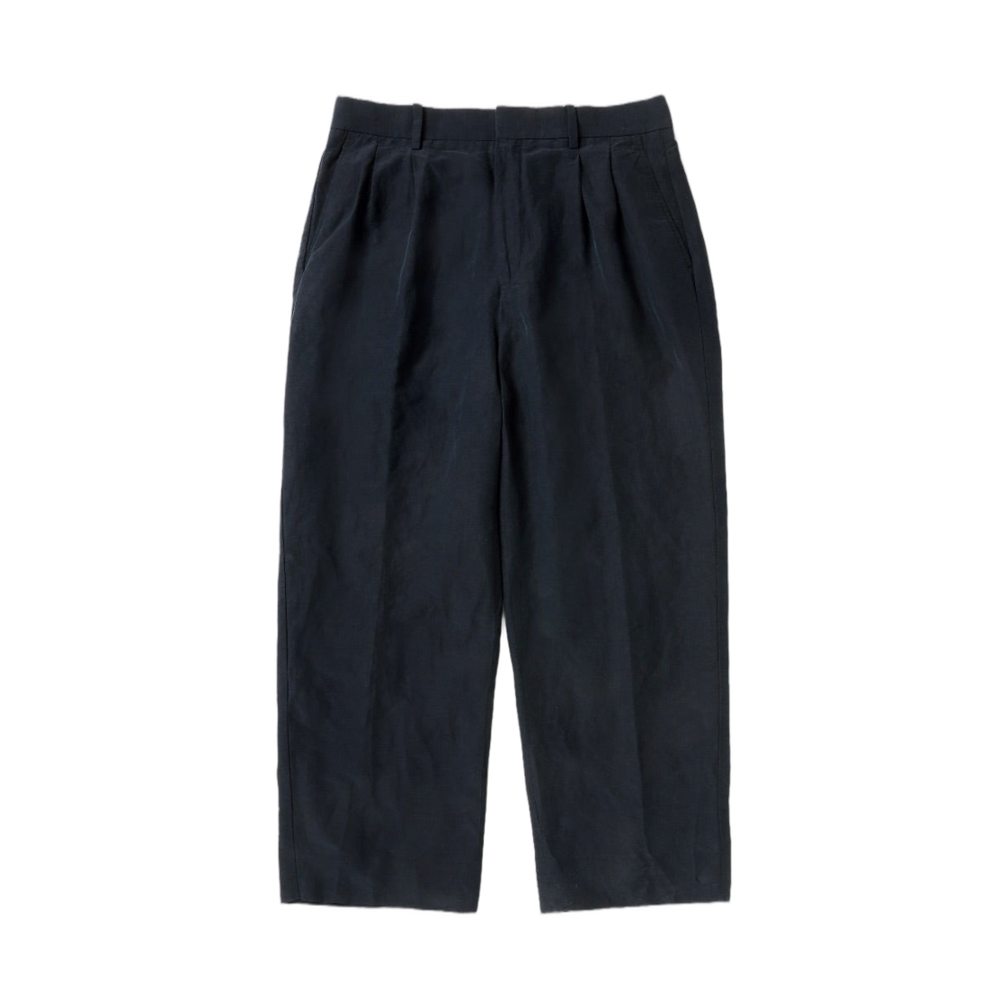 아프레쎄 실크 리넨 와이드 트라우저 네이비 - 26SS(A.Presse Silk Linen Wide Trousers Navy - 26SS)