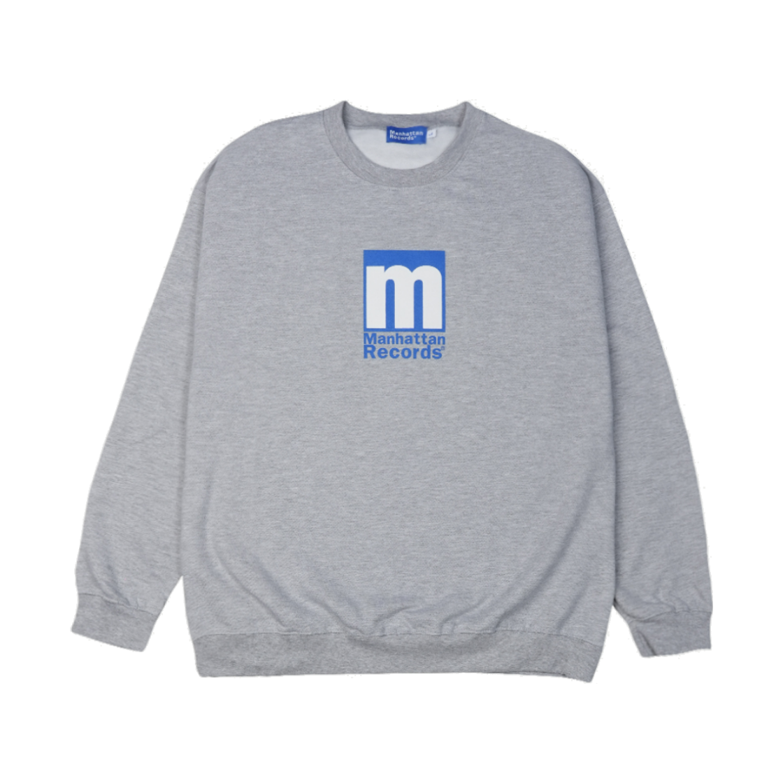 맨하탄 레코즈 박스 로고 크루넥 - 그레이(Manhattan Records Box Logo Crew Neck - Grey)