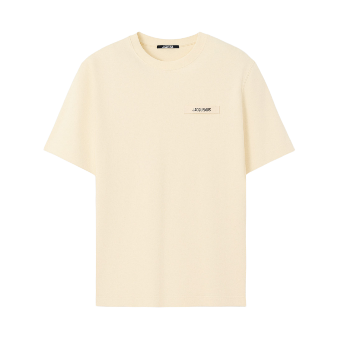 자크뮈스 더 그로그랭 로고 티셔츠 베이지(Jacquemus The Gros Grain Logo T-Shirt Beige)
