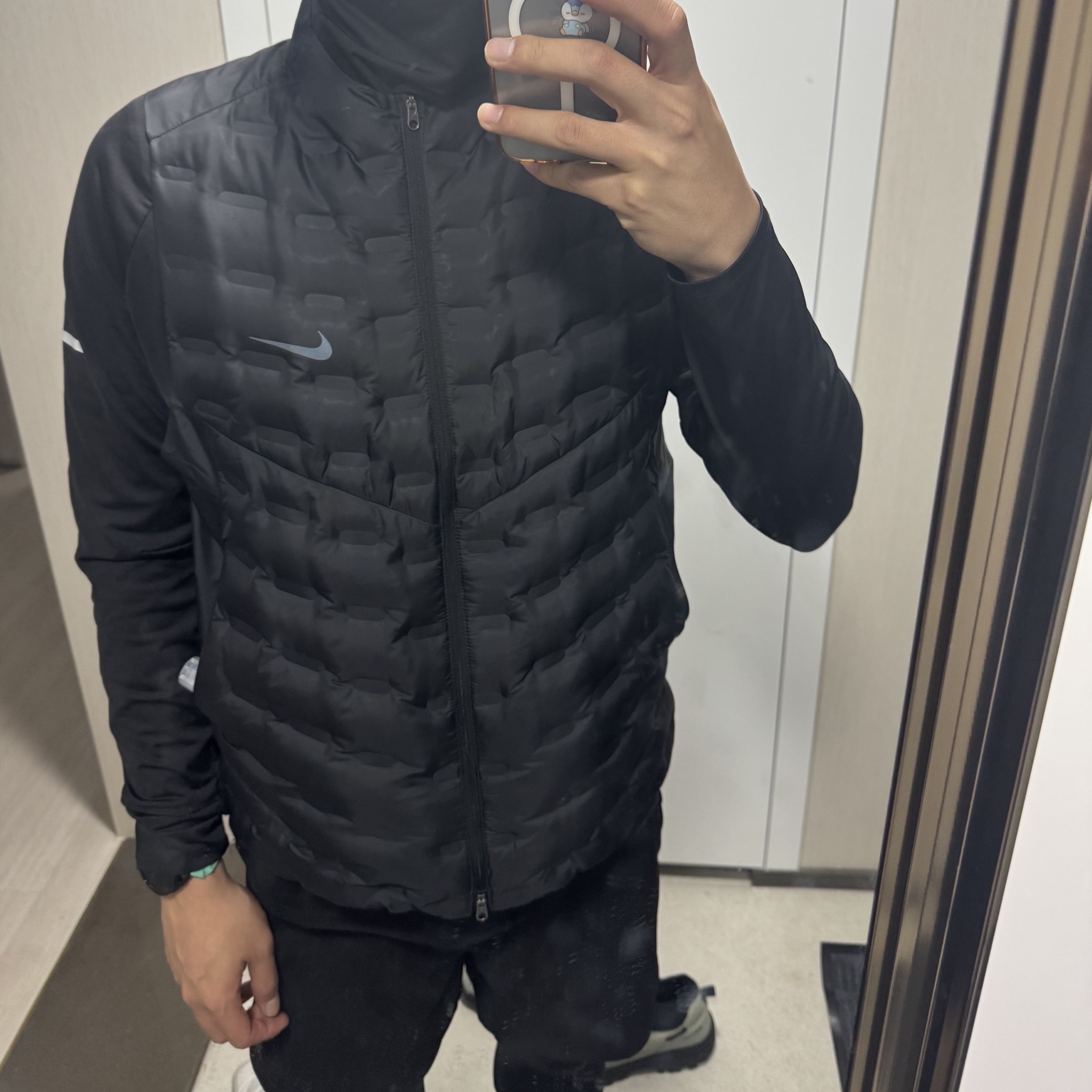 Nike Therma-Fit ADV Repel Down Running Vest Black - Asia 착용 스타일