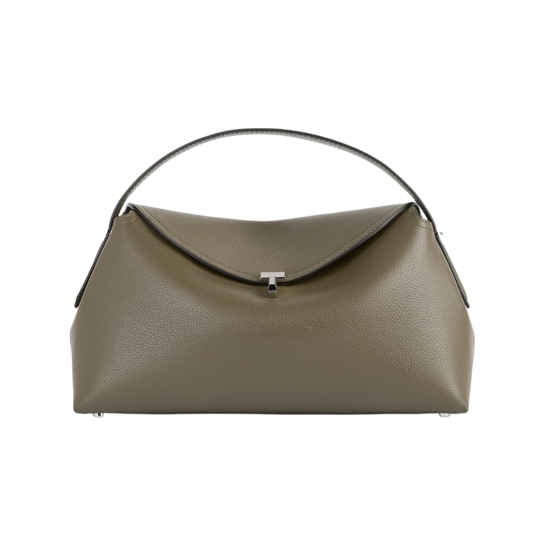 토템 티락 그레인 레더 탑 핸들 다크 토프(Toteme T-Lock Grain Leather Top Handle Dark Taupe)