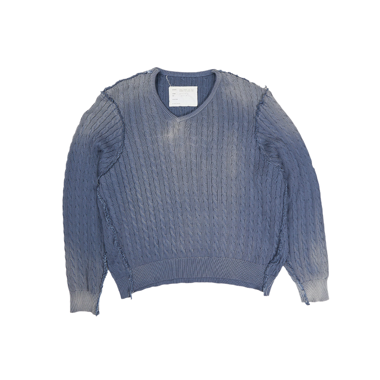 카미엘 포트젠스 프랑켄슈타인 케이블 브이넥 페트롤 - 26SS(Camiel Fortgens Frankenstein Cable V-Neck Petrol - 26SS)