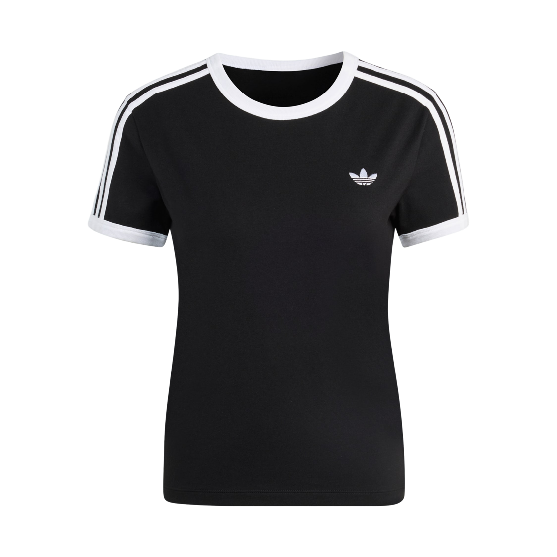 KD7980 (W) Adidas 3-Stripes Slim T-Shirt Black White - US Sizing