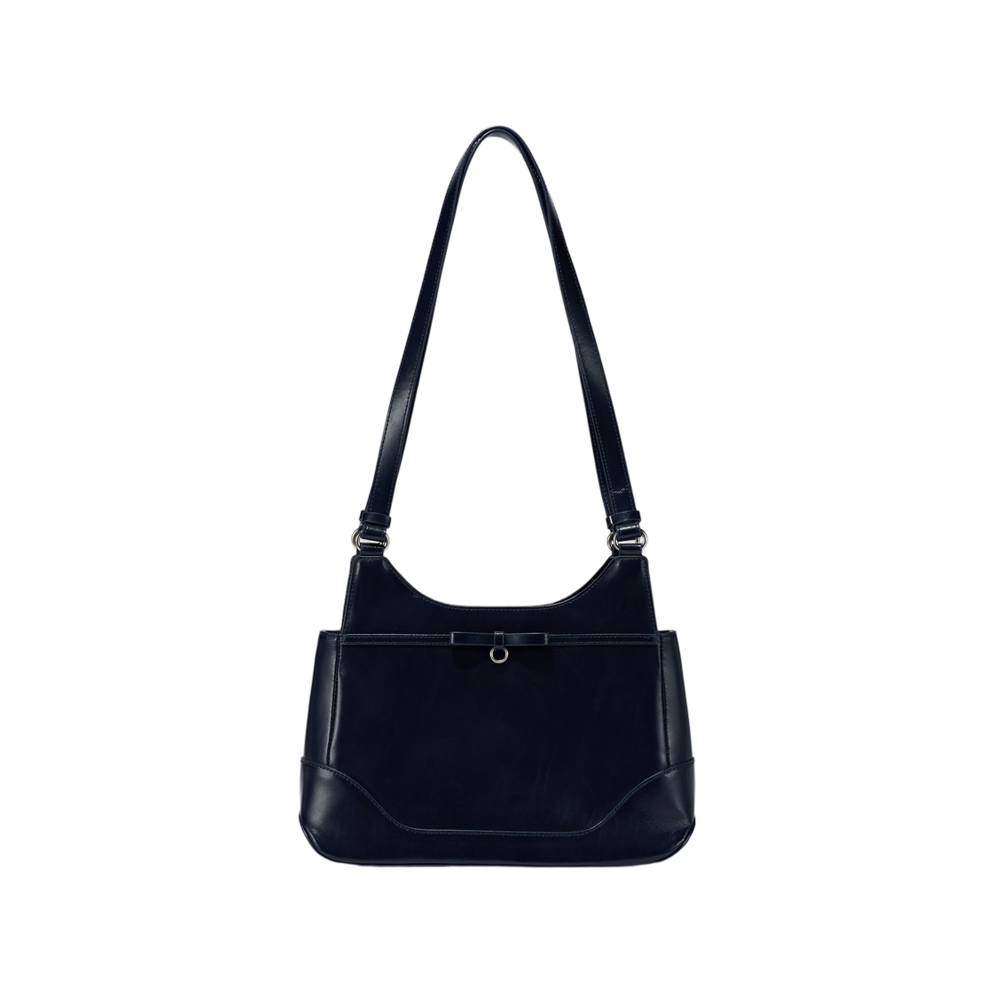 - Mischief Flat Bow Ring Shoulder Bag Deep Navy