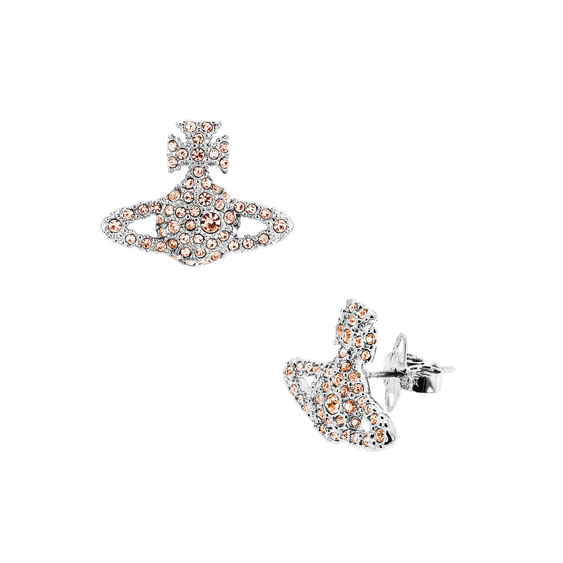 62010124 02P444 [20% 쿠폰] (W) Vivienne Westwood Grace Bas Relief Stud Earrings Light Peach