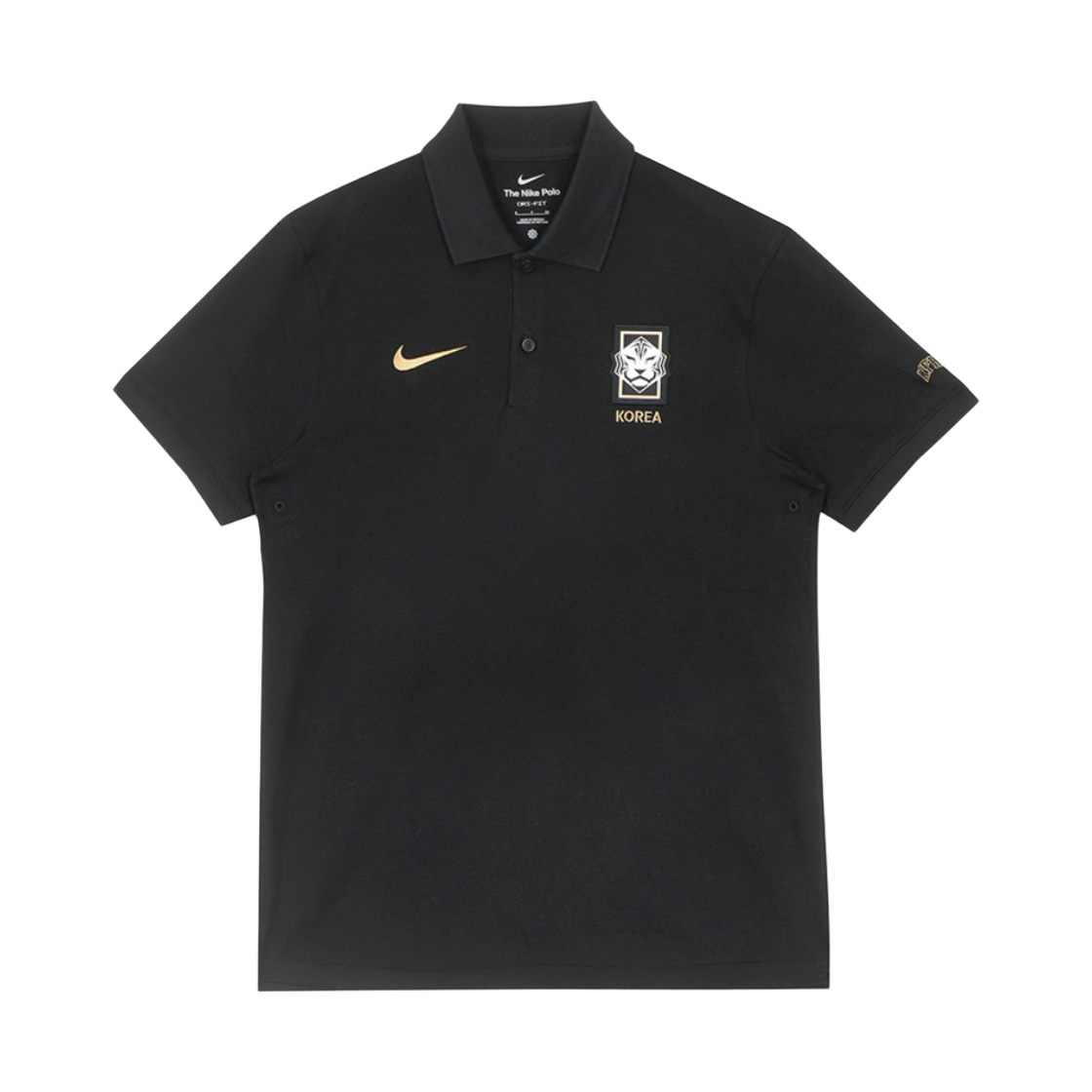 나이키 대한민국 드라이핏 풋볼 폴로 블랙 클럽 골드 (IB6214-010) (논 마킹 버전)(Nike Korea Dri-Fit Football Polo Black Club Gold (IB6214-010) (Non Marking Ver.))