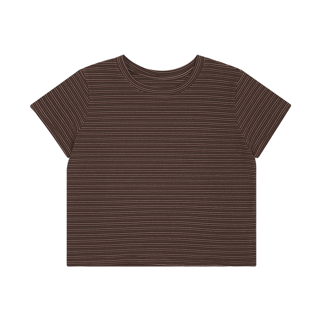 뮈르뮈르 듀에 FW 소프트 크롭 티 브라운(Murmure Due FW Soft Crop T-shirt Brown) - 1