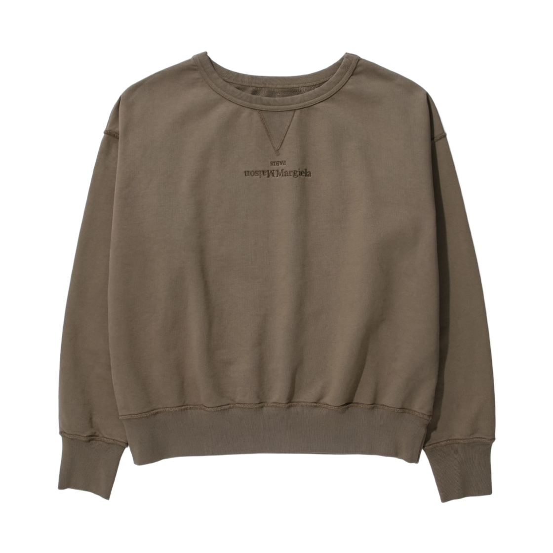 S50GU0194S25520728 Maison Margiela Sweatshirt with Logo Embroidery Brown