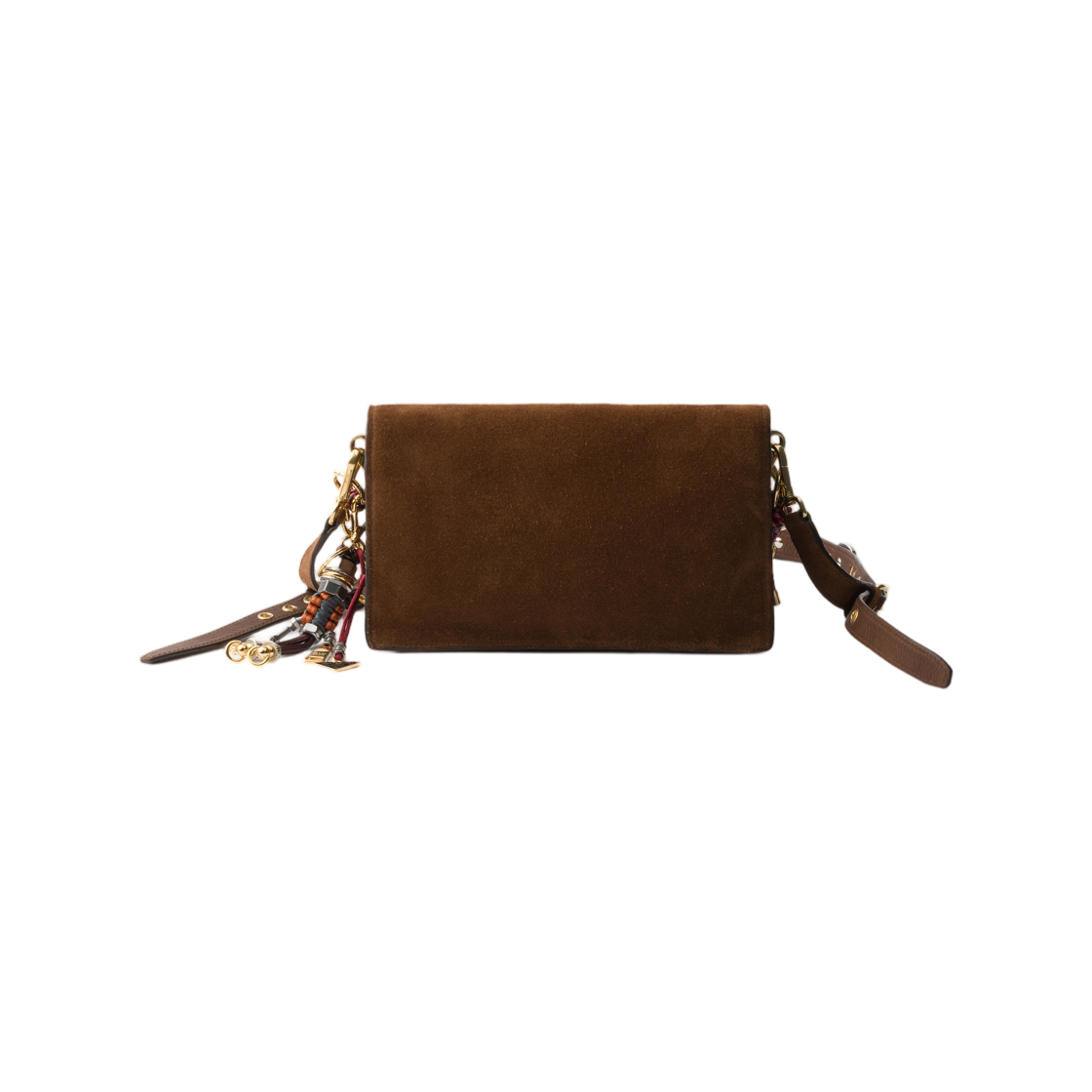 프라다 소프트 사운드 스몰 스웨이드 숄더백 코코아 브라운(Prada Soft Sound Small Suede Shoulder Bag Cocoa Brown) - 3