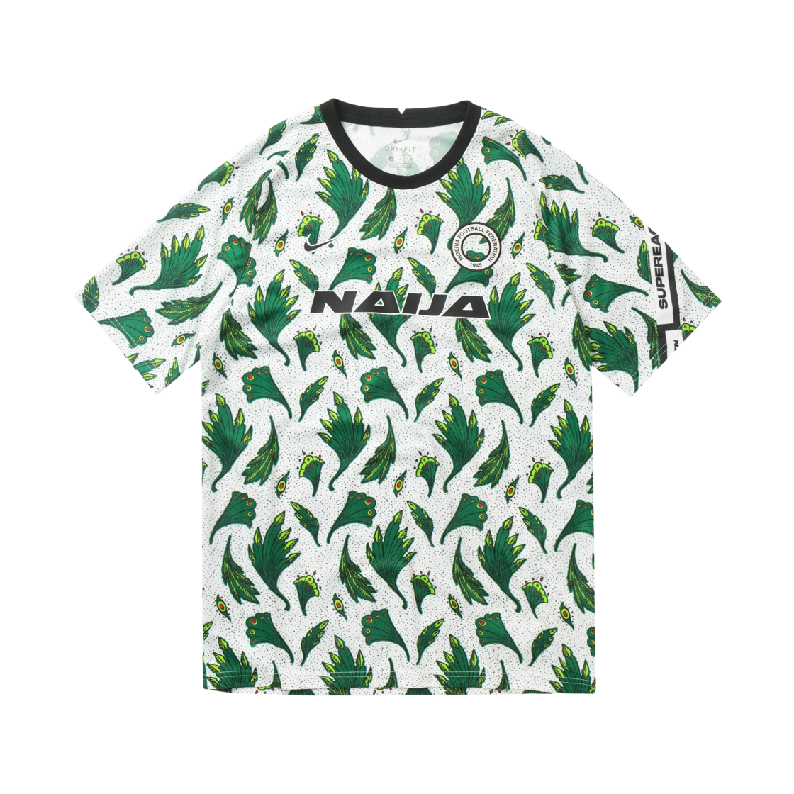 CT4244-100 Nike Nigeria Football Pre-Match Short Sleeve Soccer Top White Pine Green (CT4244-100) (Non Marking Ver.)