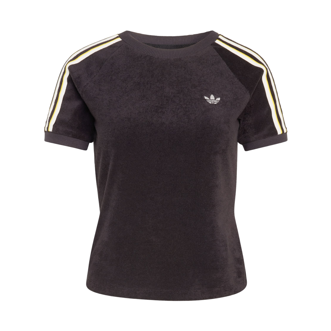 (W) 아디다스 테리 타월 캘리 티셔츠 블랙 - KR 사이즈((W) Adidas Terry Towel Cali T-Shirt Black - KR Sizing)
