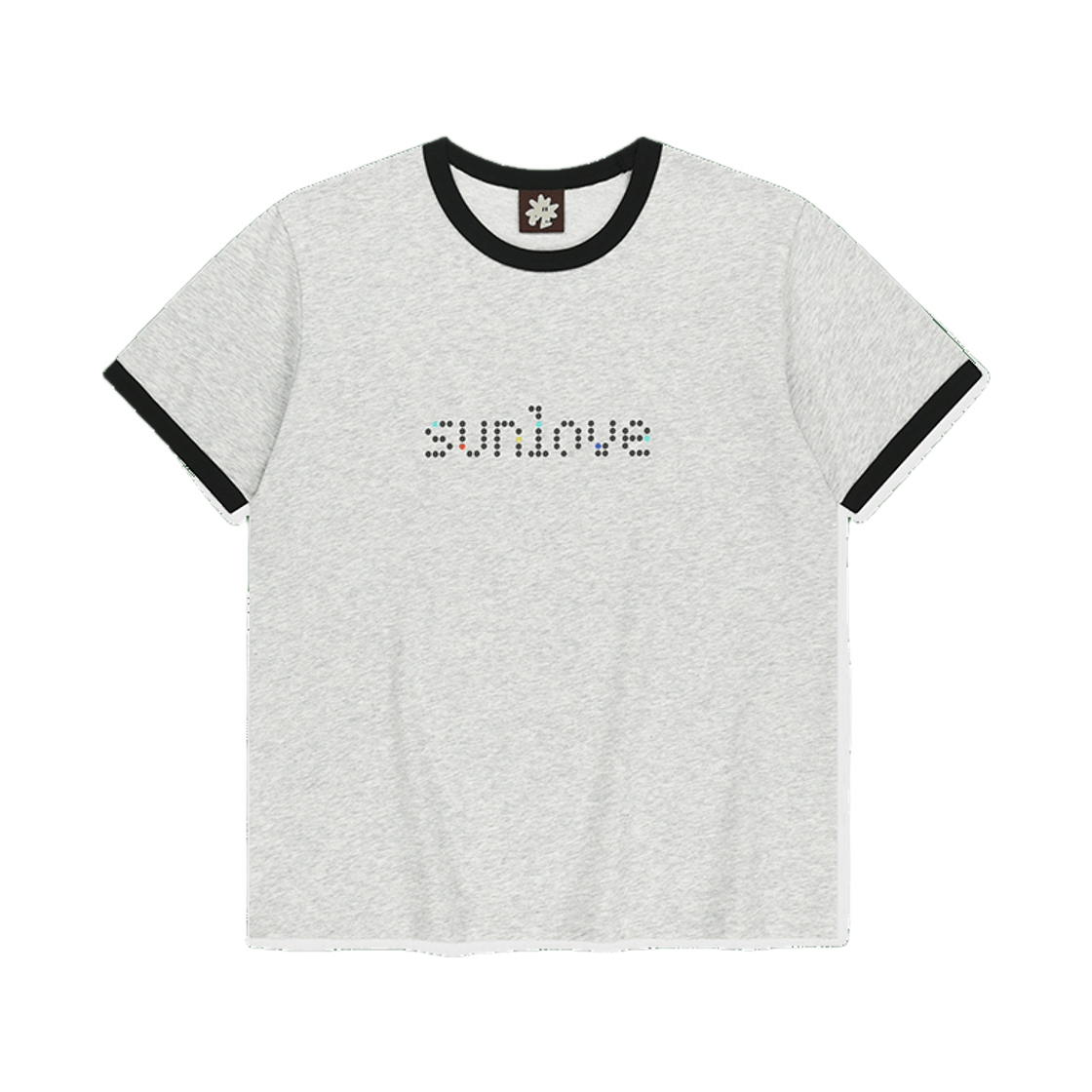 [트리플적립]썬러브 닷츠 링거 티 헤더 그레이([트리플적립]SUNLOVE Dots Ringer Tee Heather Grey) - 2