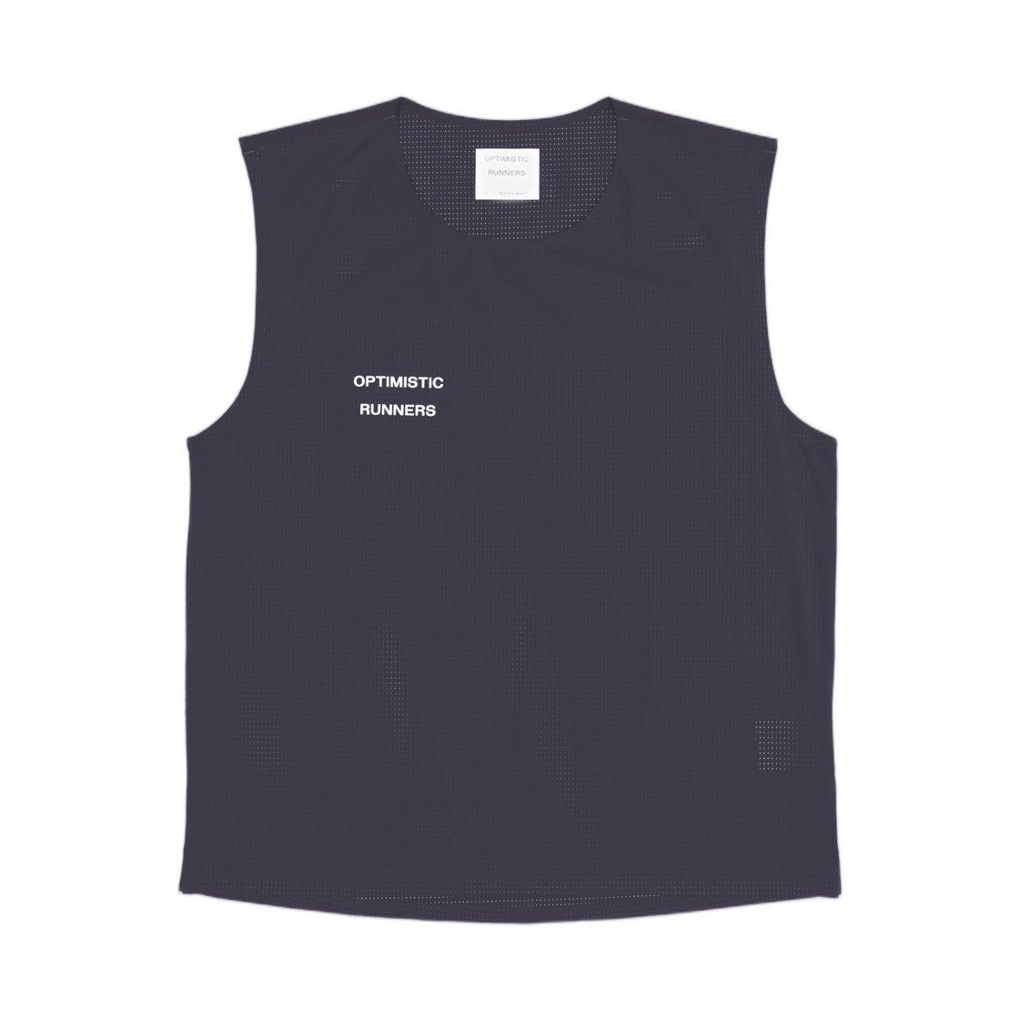 옵티미스틱 러너스 퍼포레이티드 크롭 탱크 탑 블루베리(Optimistic Runners Perforated Crop Tank Top Blueberry)