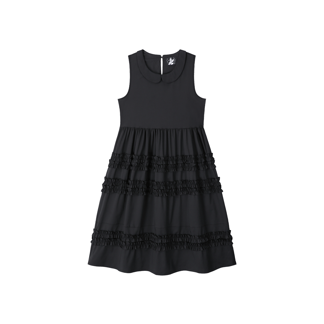 클럿 스튜디오 돌 칼라 프릴 드레스 블랙(Clut Studio Doll Collar Frill Dress Black)
