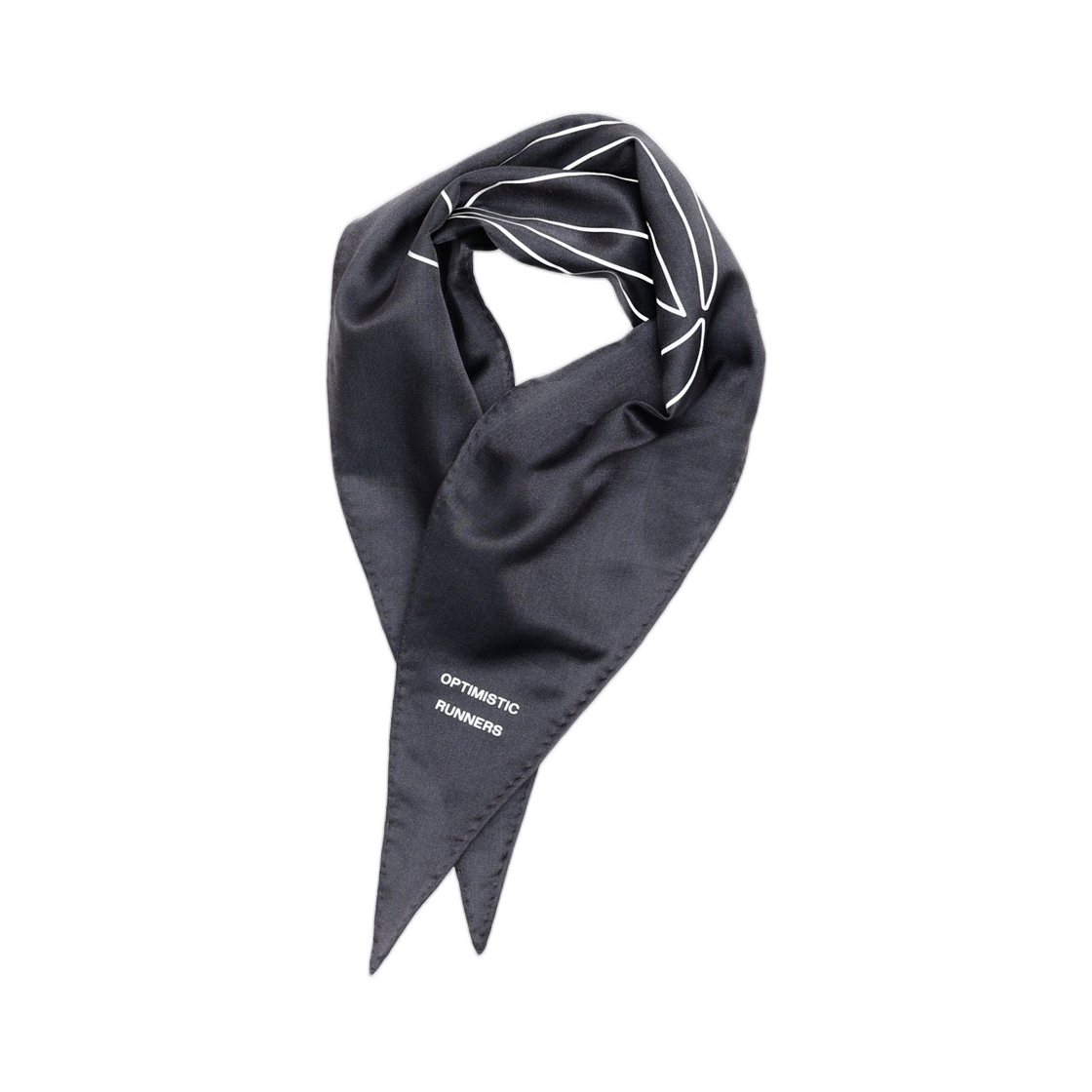 옵티미스틱 러너스 심볼 실크 스카프 블루베리(Optimistic Runners Symbol Silk Scarf Blueberry) - 2