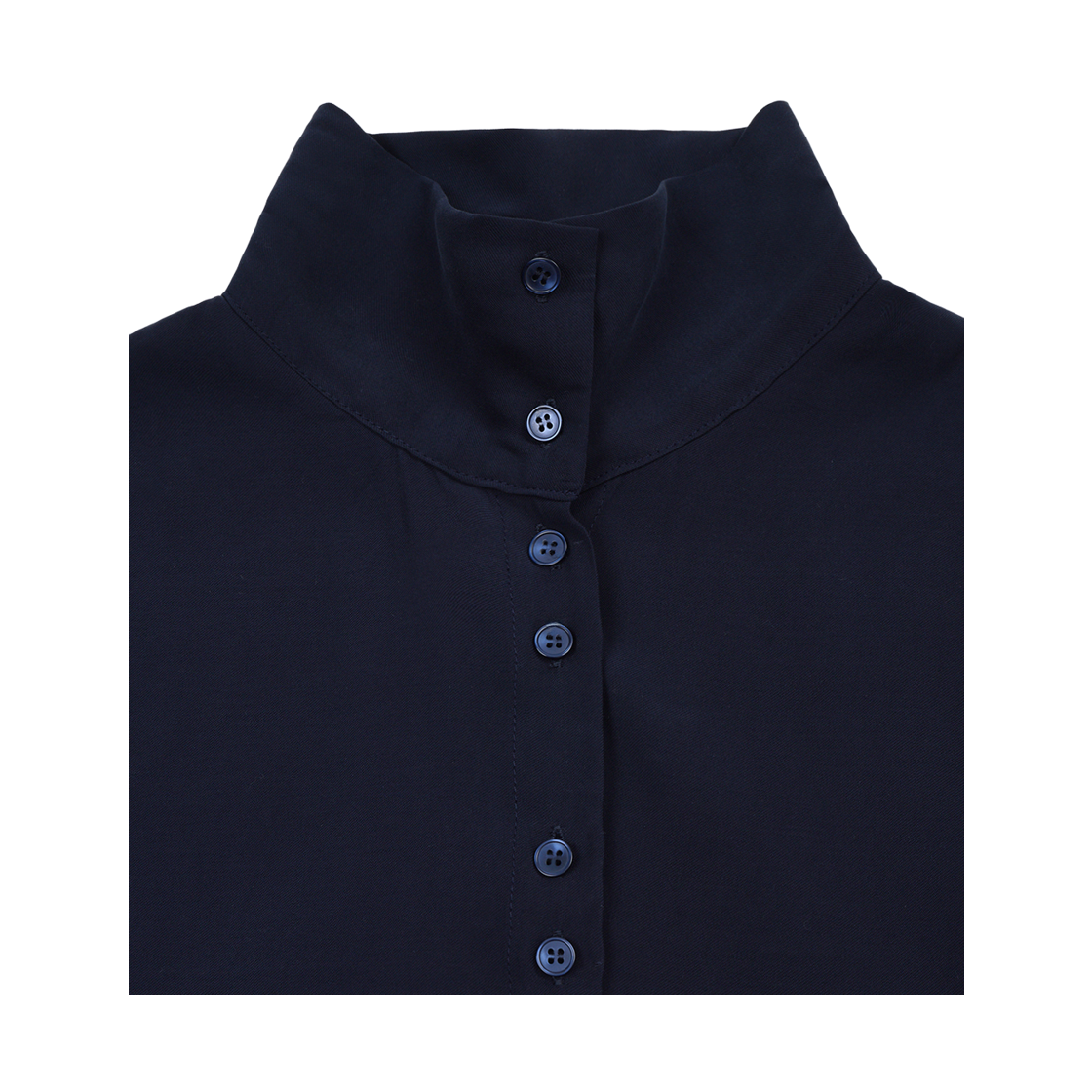 뮈르뮈르 루메느 하이넥 스웨이드 무드 셔츠 네이비(Murmure ]Lumene High-Neck Suede Shirt Navy) - 3