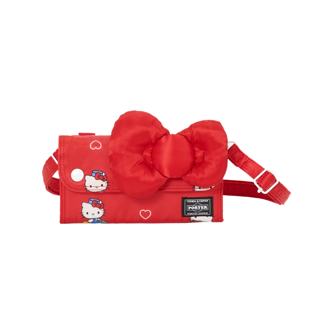 386-26906 Porter x Hello Kitty 2-Way Long Wallet Red