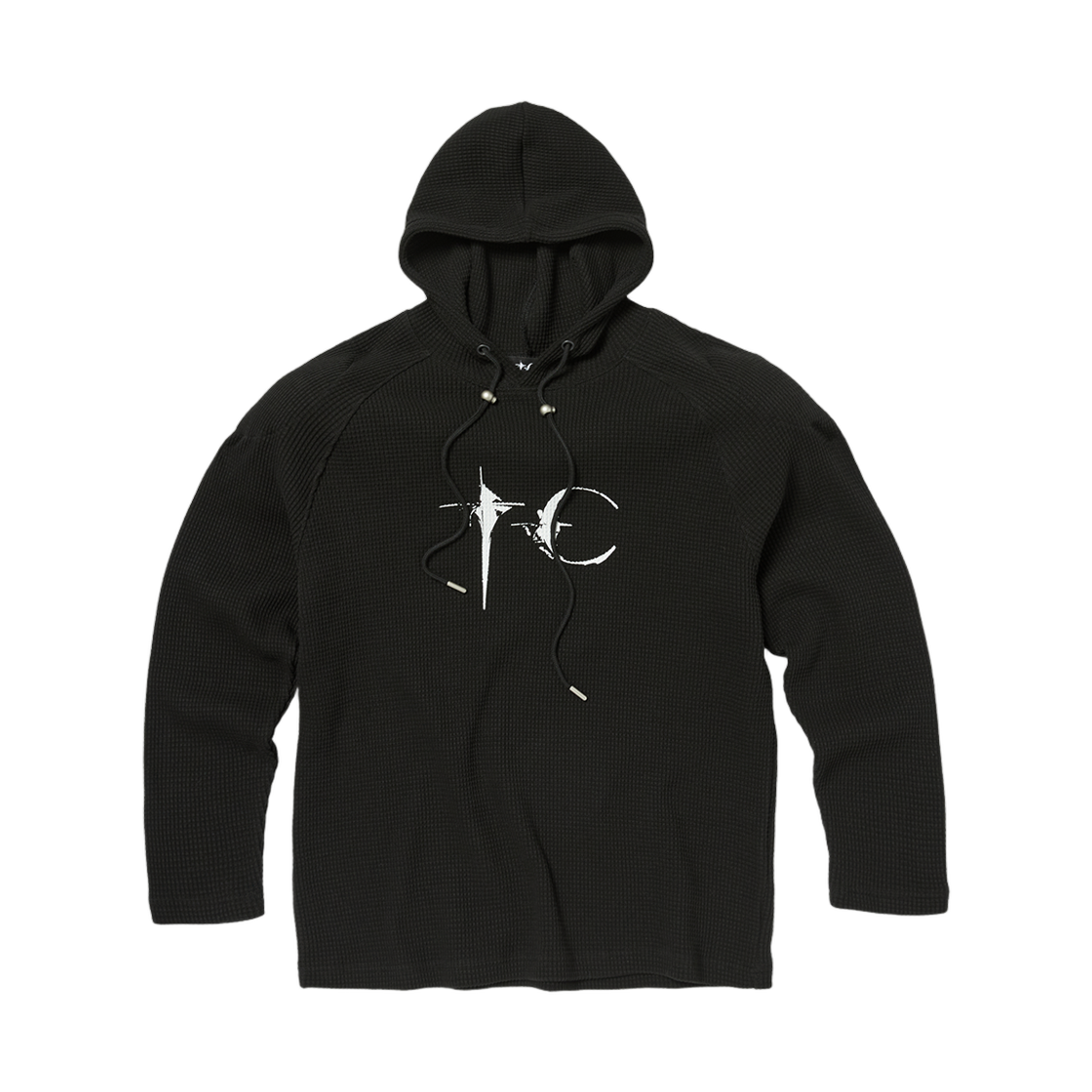 떠그 클럽 벌크 숄더 와플 후드 블랙(Thug Club Bulk Shoulder Waffle Hoodie Black) - 1