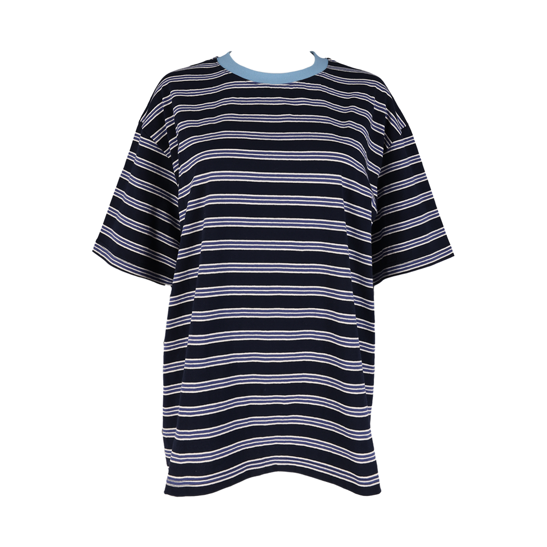 사유 스트라이프 비스킷 반팔 티 네이비(sayuu Striped Biscuit Short-sleeve T-shirt navy)