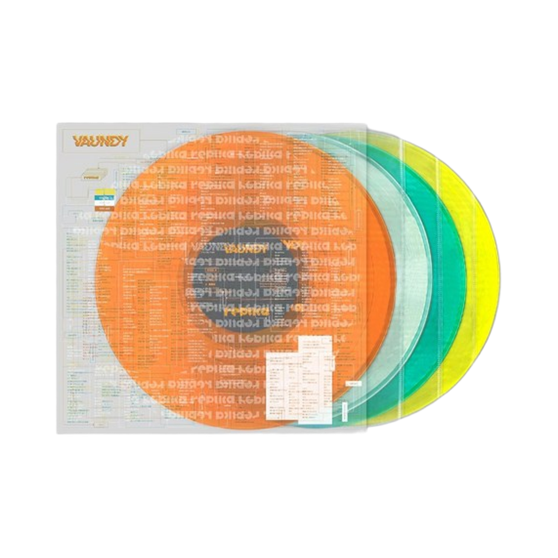 바운디 2집 레플리카 LP 오렌지 퓨어 블루 옐로우 (4LP)(Vaundy 2nd Album Replica LP Orange Pure Blue Yellow (4LP)) - 1