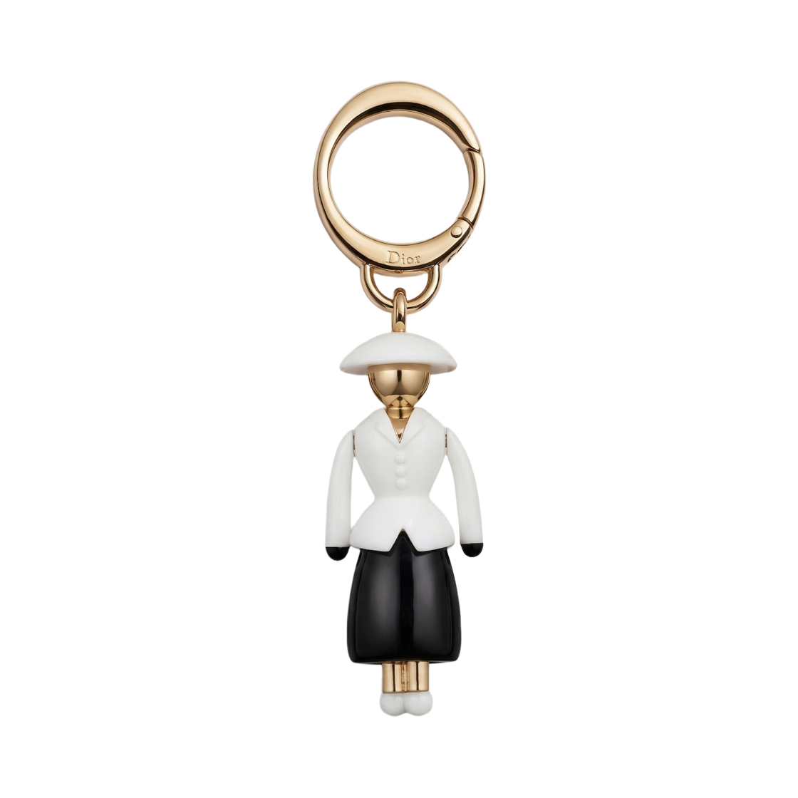 V1977WOMLQ-D01X (W) Dior Icon Bag Charm Metal & Resin Gold White Black
